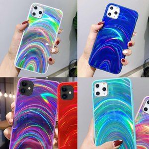 iPhone 13 Pro Max Holographic Prism Laser 3D Rainbow Glitter Cases